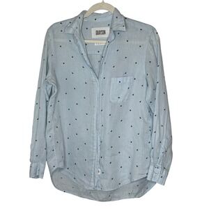 Grayson The Hero Button Down Shirt 02 / Small Light‎ Blue Butterfly Print Linen